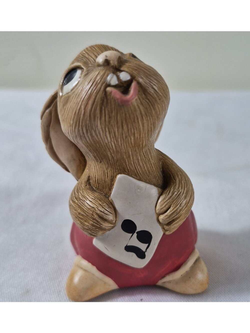 Vintage Pendlefin Rolly Rabbit Figurine Music Notes Hand Painted England Retired